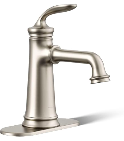 KOHLER 27379-4K-BN Bellera Single Handle Bathroom Faucet with Pop